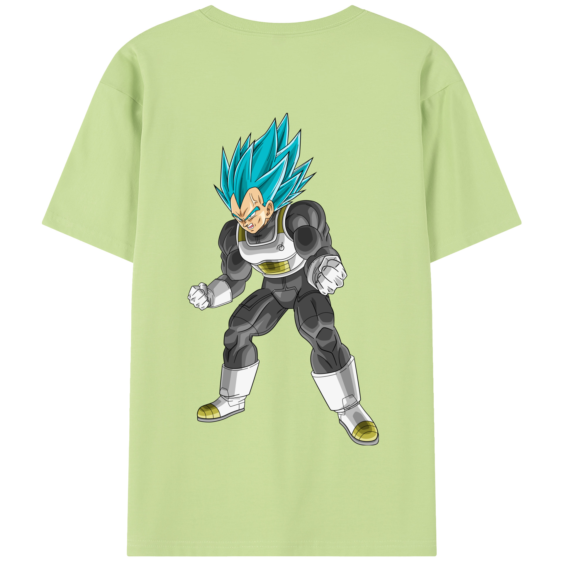（画像用） ドラゴンボール ベジータ四世（Bejīta Yonsei）DRAGON BALL Vegeta IV 綿100％半袖Tシャツ（背面プリント）